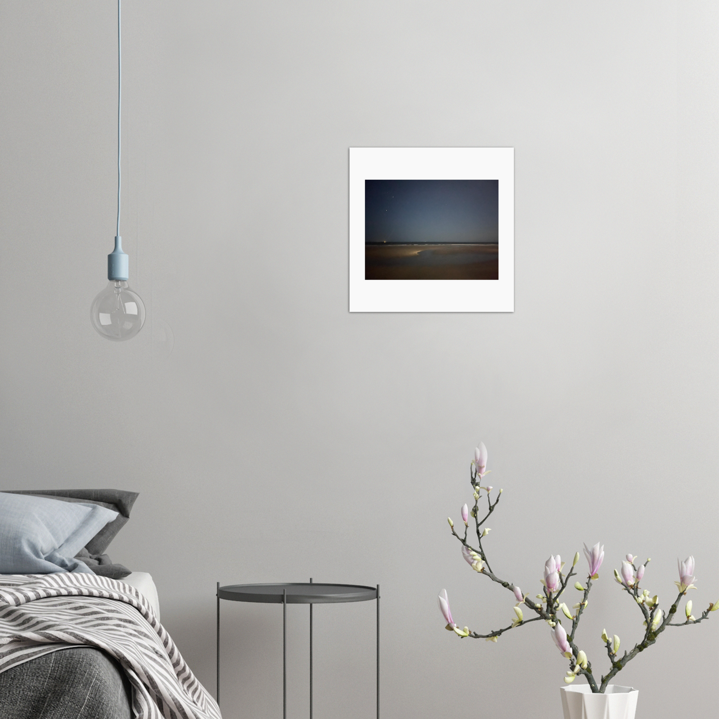 Night Sky Over the Ocean Aluminum Print