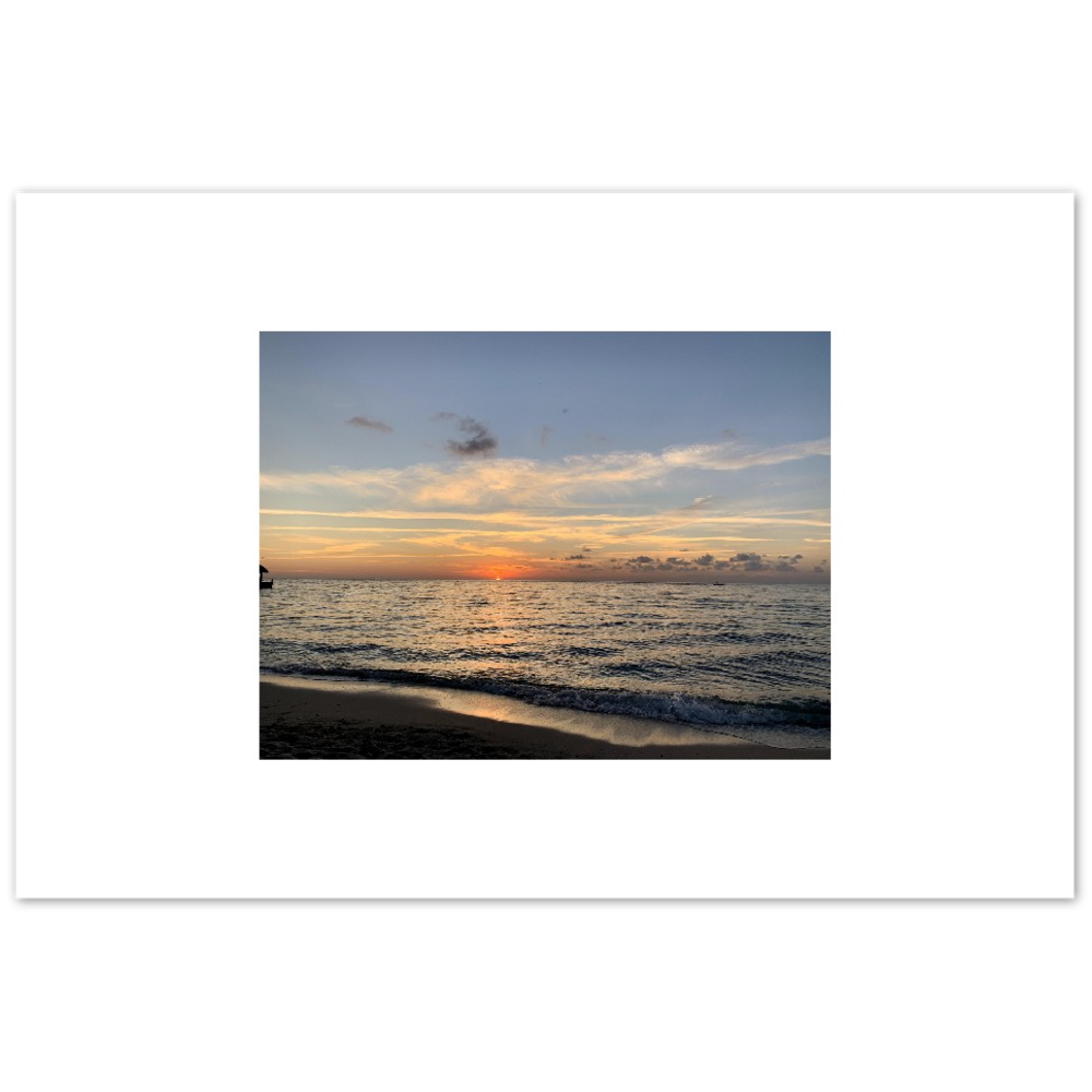 Sunset Over the Ocean Aluminum Print