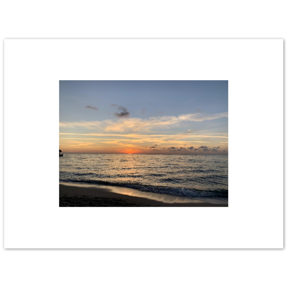 Sunset Over the Ocean Aluminum Print