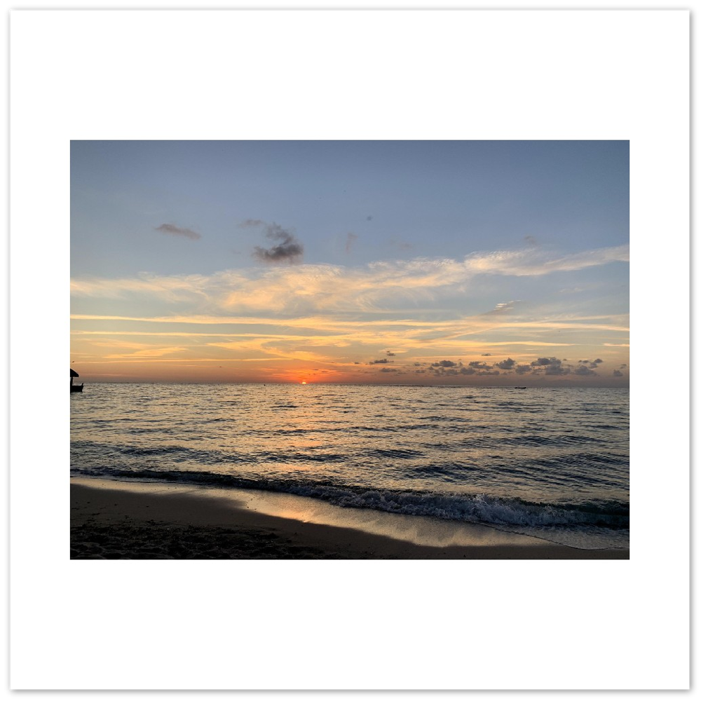 Sunset Over the Ocean Aluminum Print