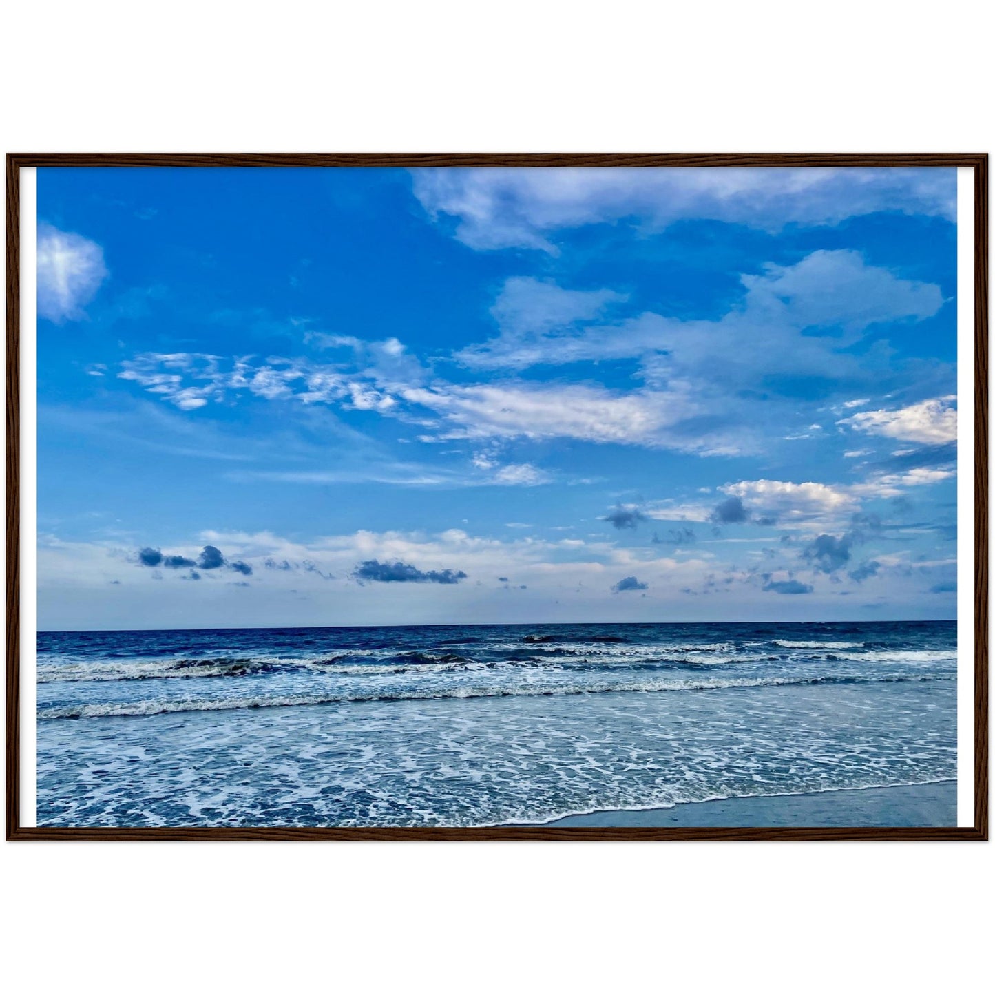 Atlantic Ocean off Hilton Head Island Premium Matte Paper Wooden Framed Poster