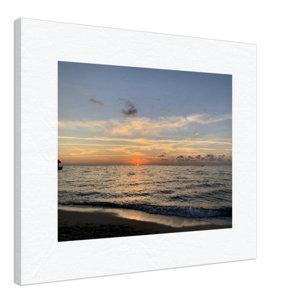 Sunset Over the Ocean Canvas