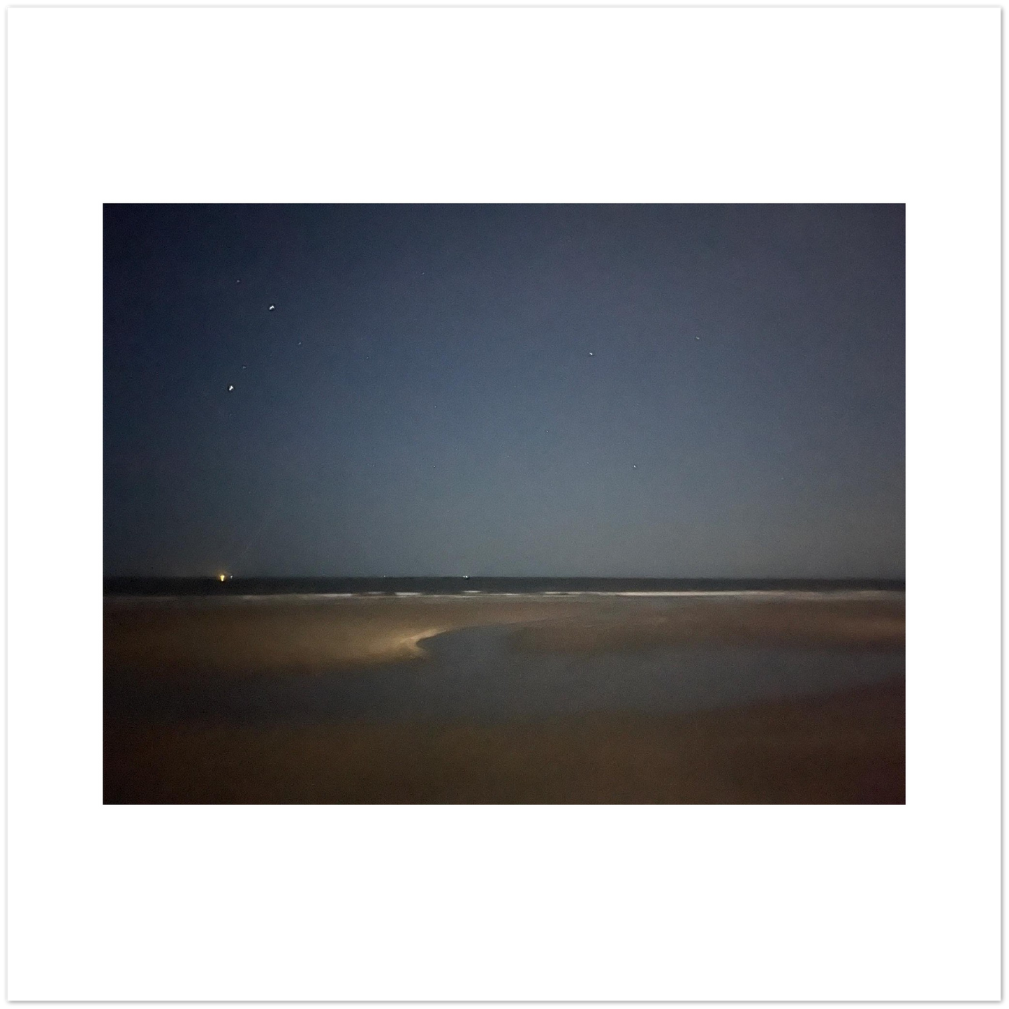 Night Sky Over the Ocean Aluminum Print