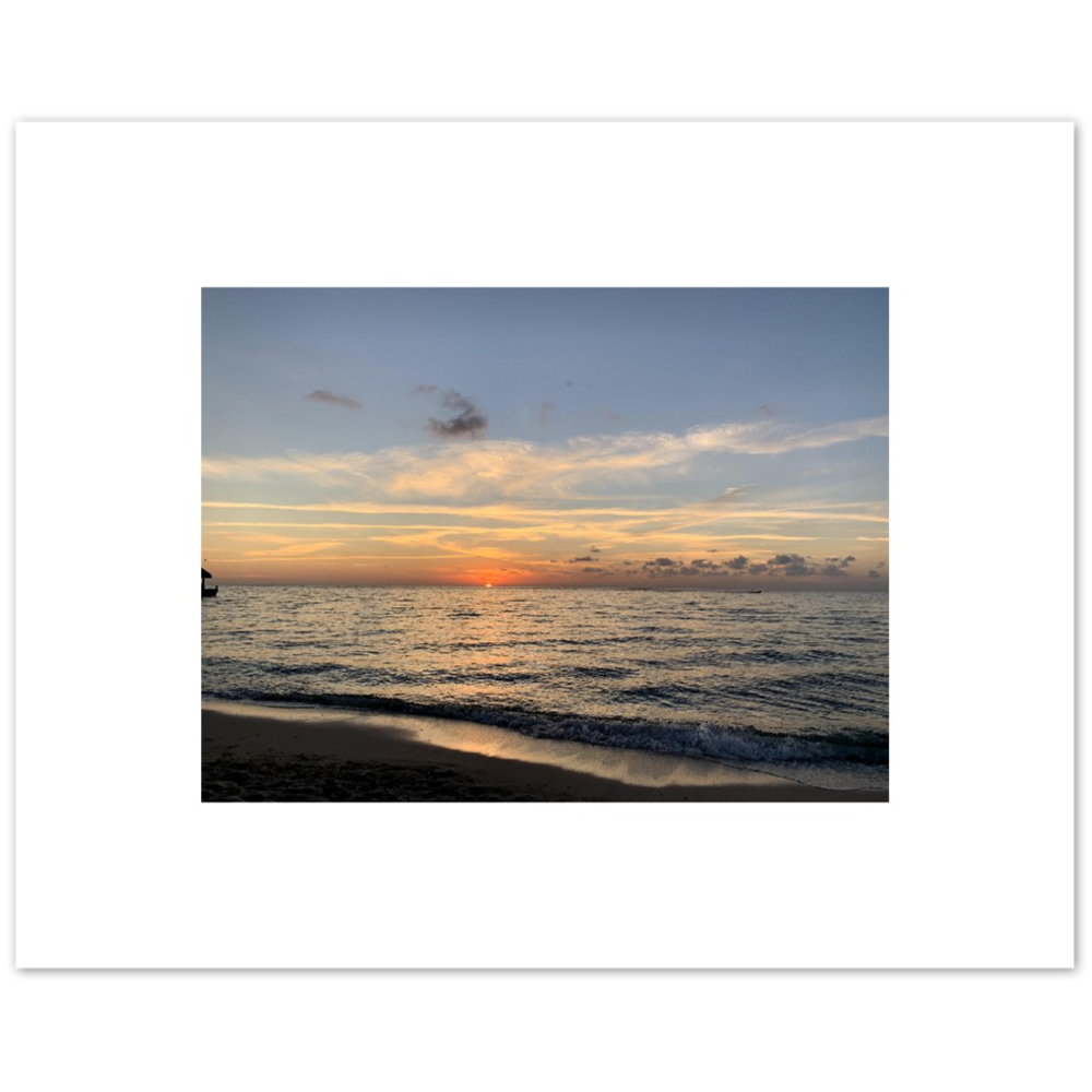 Sunset Over the Ocean Aluminum Print