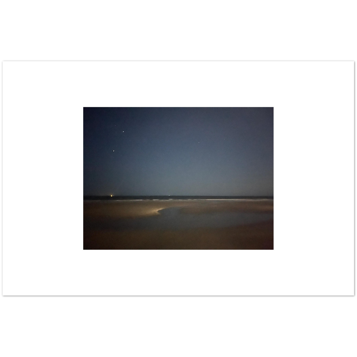 Night Sky Over the Ocean Aluminum Print