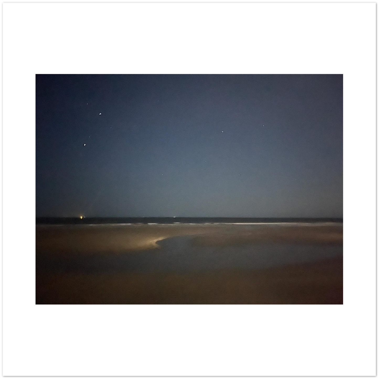 Night Sky Over the Ocean Aluminum Print