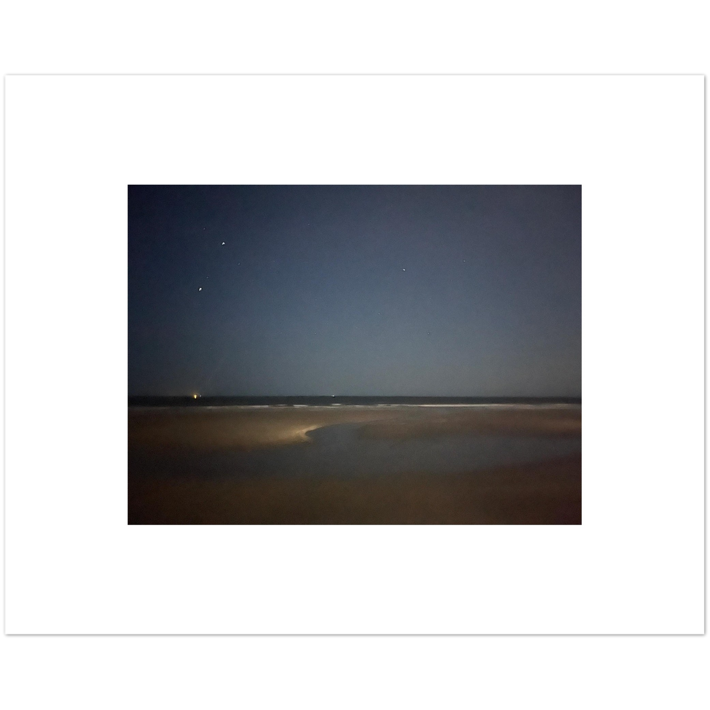 Night Sky Over the Ocean Aluminum Print