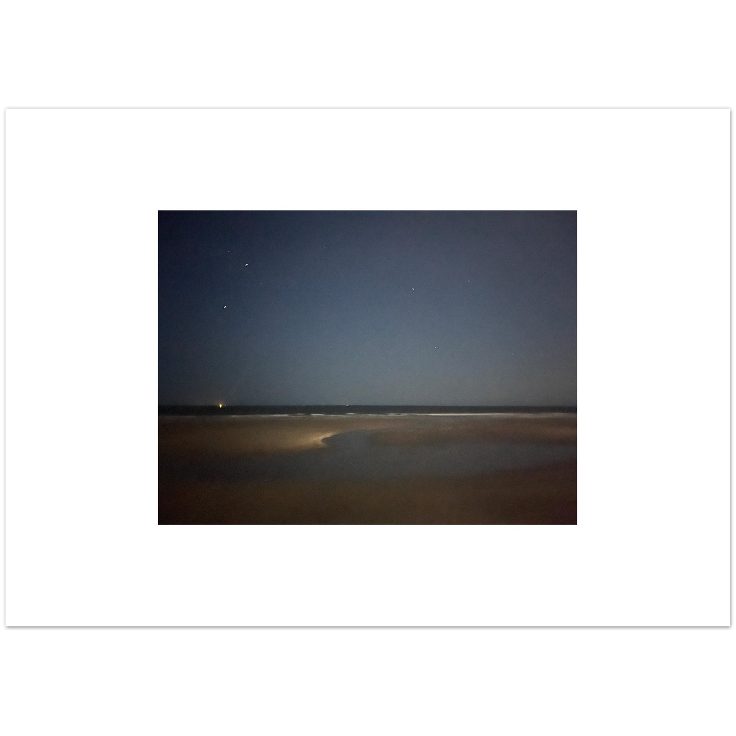 Night Sky Over the Ocean Aluminum Print