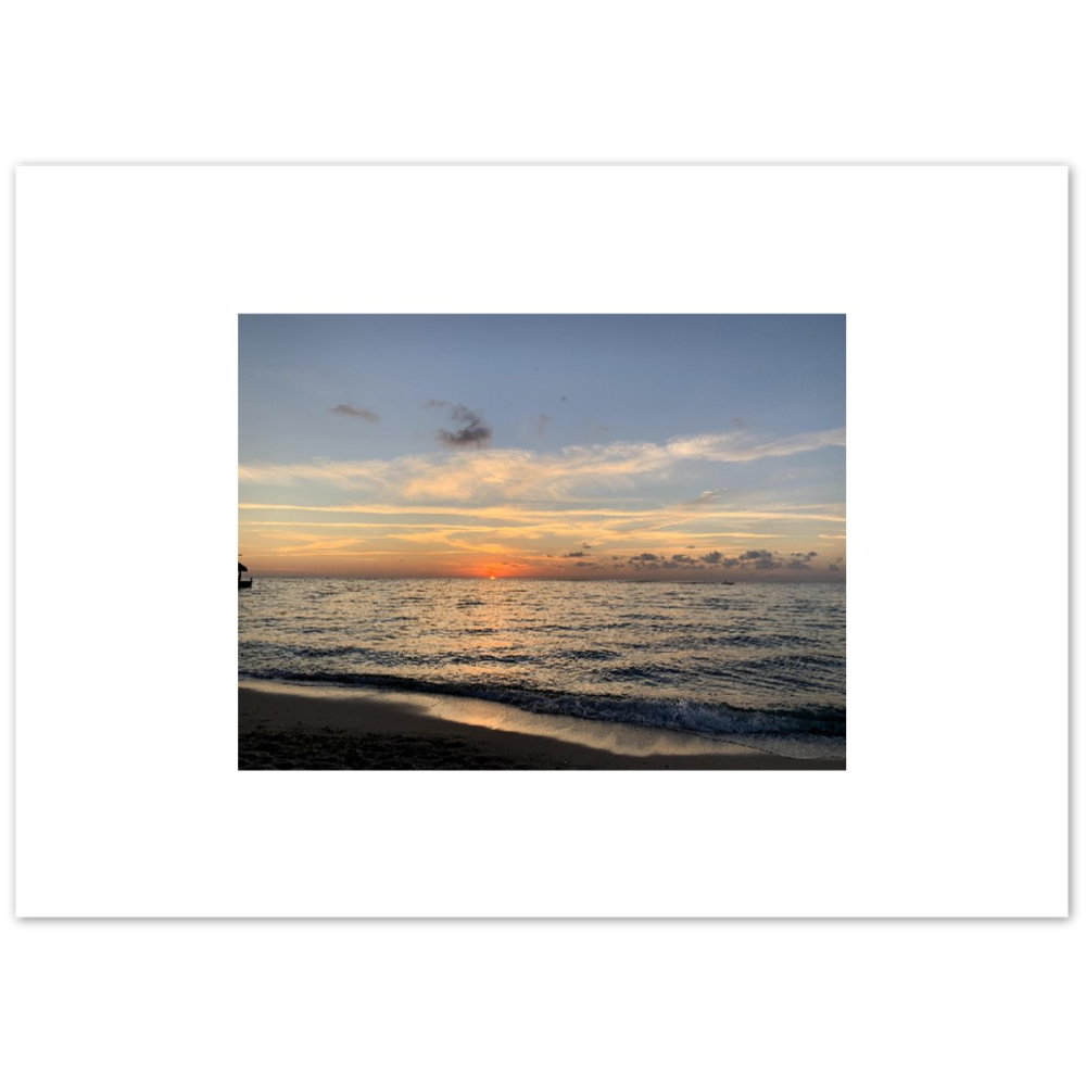 Sunset Over the Ocean Aluminum Print